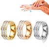 3/6PCS Slimplify Thermogenic Slim-ming Ring,Slimplify Slimming Ring, Vikanda Thermogenic Moissanite Spinner Ring, Zirconia Titanium Steel Full Star Ring, Relieve Stress Anxiety (B 3PCS,10) view 1