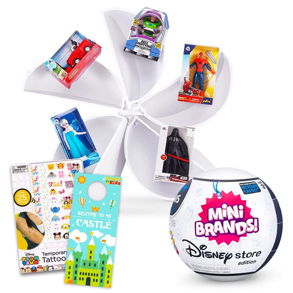 Disney Mini Brands Mystery Toys - Disney Collectibles Bundle with Disney Mini Toys Mystery Set Featuring Disney, Star Wars, Marvel Plus Stickers, More | Disney Party Favors