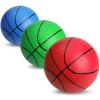 Mini Foam Basketball for Hoop, 5" Squeeze PU Balls for Over The Door Hoop, Replacement Balls for Kids Adults, Beach Indoor Outdoor Sport Game Gift Set 3 PCS (Rainbow) view 1