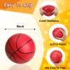 Mini Foam Basketball for Hoop, 5" Squeeze PU Balls for Over The Door Hoop, Replacement Balls for Kids Adults, Beach Indoor Outdoor Sport Game Gift Set 3 PCS (Rainbow) view 2