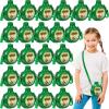 Eaasty 24 Set Jungle Safari Party Supplies Kids Canteens with Strap 10 oz Plastic Reusable Water Bottle Bulk for Zoo Animal Camo Camping Theme Birthday Decoration (Green) view 1