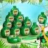 Eaasty 24 Set Jungle Safari Party Supplies Kids Canteens with Strap 10 oz Plastic Reusable Water Bottle Bulk for Zoo Animal Camo Camping Theme Birthday Decoration (Green) view 2