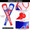 durony 12 Sets Inflatable Baseball Bats and Mini Foam Baseball Sports Stress Ball Sports Party Favors for Baseball Party Supplies Sports Theme Toy view 2