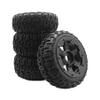 FLMLF Black Border Badlands Tire Front and Rear Wheel Kit 4pcs for 1/5 Hpi Baja 5b 5t 5sc 5FT Rc Car Part view 1