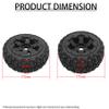 FLMLF Black Border Badlands Tire Front and Rear Wheel Kit 4pcs for 1/5 Hpi Baja 5b 5t 5sc 5FT Rc Car Part view 2