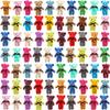 Haconba 108 Pack Mini Teddy Bear Toys Bulk Small Plush Stuffed Bear Toy Keychain for Birthday Wedding Baby Shower Party Favor Valentines Goodie Bag Fillers, 18 Colors view 1