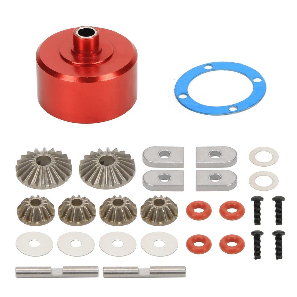 RCAWD Alloy Diff Case with Metal Diff Gear Set Diff Gasket for Arrma Felony Mojave Kraton Typhon 6S BLX Upgrade Parts