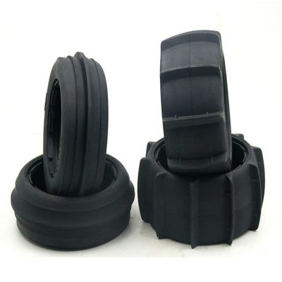 FLMLF Front and Rear Sand Tire Set of 4PCS Fit 1/5 RC Buggy HPI Baja RV KM 5B