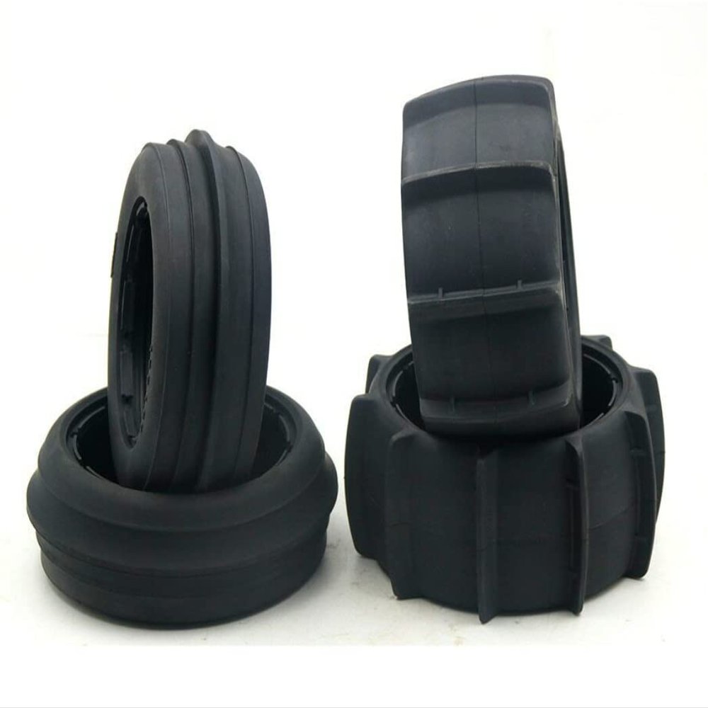 FLMLF Front and Rear Sand Tire Set of 4PCS Fit 1/5 RC Buggy HPI Baja RV KM 5B