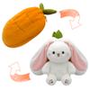 YOUBLEK Bunny Stuffed Animal,Carrot Reversible Cuddle Bunny Plush Doll with Zipper Cute Soft Rabbit Toys Pillow for Kids and Adults Easter Bunnies Plushies Gifts (Carrot, 9.84 inches) view 1
