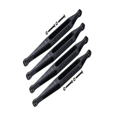GPM Upgrades Aluminum 7075-T6 Lower Link Bar Set for 1/8 LMT Solid Axle Monster TruckLOS04022/ LMT Solid Axle Monster Truck RTR, Son-Uva DiggerLOS04021T1/T2 Rc Cars (Black)