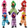 Meooeck 6 Pack Wooden Marionette Puppets Pull String Puppets, Include 6 Colors Clown Marionette String Clown Doll for Birthday Theater Puppetry Party view 1