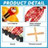 Meooeck 6 Pack Wooden Marionette Puppets Pull String Puppets, Include 6 Colors Clown Marionette String Clown Doll for Birthday Theater Puppetry Party view 3