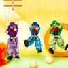 Meooeck 6 Pack Wooden Marionette Puppets Pull String Puppets, Include 6 Colors Clown Marionette String Clown Doll for Birthday Theater Puppetry Party view 4