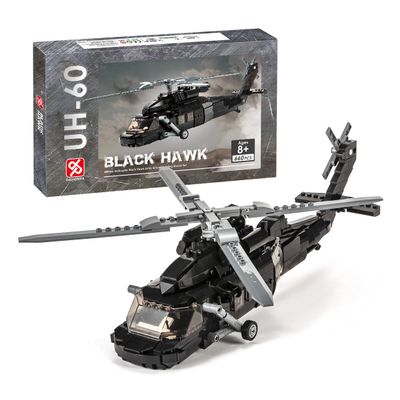 DAHONPA UH-60 Helicopter Black Hawk Medium Utility Military Army Airplane Building Bricks Set, 660+ Pieces Air-Force Build Blocks Toy, Gift for Kid and Adult