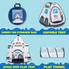 JOYIN White Rocket Ship Play Tent Pop up Play Tent with Astronaut Helmet view 3