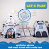 JOYIN White Rocket Ship Play Tent Pop up Play Tent with Astronaut Helmet view 4