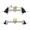 RCAWD SCX24 Portal Axles CNC Machined Aluminum Front and Rear Portal Axle Housing w/Steel Gears&Brass Worm Gears&Brass Hex for Axial Scx24 1-24 RC Crawlers Parts (Silver) view 1
