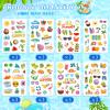24 Sheets Summer Pool Beach Stickers Luau Hawaii Sun Stickers Beach Watermelon Beer Ice Cream Pineapple Sticker for Hawaii Tropical Party Decoration Sticker Summer Holiday Party Favors view 2
