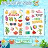 24 Sheets Summer Pool Beach Stickers Luau Hawaii Sun Stickers Beach Watermelon Beer Ice Cream Pineapple Sticker for Hawaii Tropical Party Decoration Sticker Summer Holiday Party Favors view 3