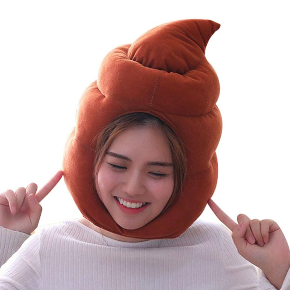 BEESUM 2023 Novelty Poop Hat Cap Plush Wicked Poo Costume Adult Halloween Christmas Party