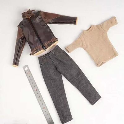 1/6 Scale Connor PU Leather Suit Model for 12" Standard Muscle Figure