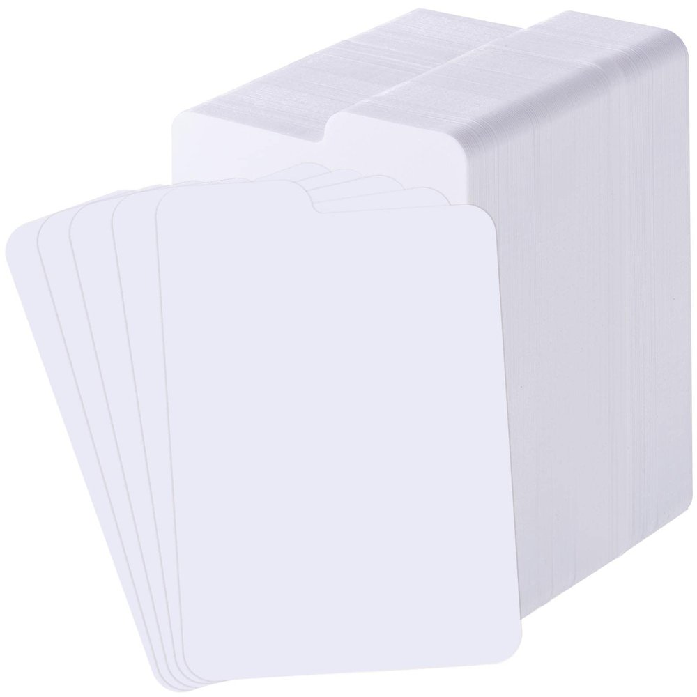 Lewtemi White Trading Card Dividers Plastic Card Separators Organizer for Sport Game Business Storage, 2.6 x 3.8 Inch/ 66 x 97 mm(250 Pieces)