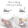 BabyBond Baby Bath Seat with Sitting & Lying 2 Modes, 3-Speed Adjustment, Powerful Suction Cups, Infant Bathtub Chair with Soft and Comfortable Towel, Folding and Hanging view 2