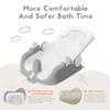 BabyBond Baby Bath Seat with Sitting & Lying 2 Modes, 3-Speed Adjustment, Powerful Suction Cups, Infant Bathtub Chair with Soft and Comfortable Towel, Folding and Hanging view 3