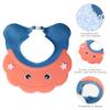 2 PCS Kids Shower Shampoo Caps Adjustable Silicone Visor Shield Hat Prevent Water Into Eyes Ears Bathing Hat Toddler Rinser Hat Bath Shower Protector Soft Cute Visor Cap Waterproof Shampoo Bath Cap view 2