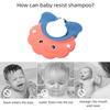 2 PCS Kids Shower Shampoo Caps Adjustable Silicone Visor Shield Hat Prevent Water Into Eyes Ears Bathing Hat Toddler Rinser Hat Bath Shower Protector Soft Cute Visor Cap Waterproof Shampoo Bath Cap view 4