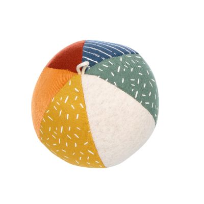 Sigikid 43166 Soft Textile Baby Play Ball, Multicoloured/11 cm