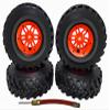 NHX RC P4 2.2" Air Tall Crawler Tires w/Beadlock Wheel (4) for TRX-4 SCX10 -Red view 1