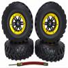 NHX RC P4 2.2" Air Tall Crawler Tires w/Beadlock Wheel (4) for TRX-4 SCX10 -Black/Yellow view 1