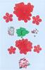 12 Small Paper Flowers Red/White view 1