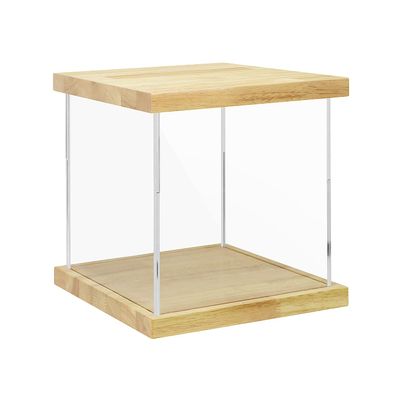 BenchPro Clear Acrylic Display Case for Trophy, Collectibles, Assemble Cube Display Box Stand Dust Proof Protection Showcase for Action Figures Toys. (1" Thick Wood, 12" H x 12" L x 12" D)