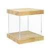 BenchPro Clear Acrylic Display Case for Trophy, Collectibles, Assemble Cube Display Box Stand Dust Proof Protection Showcase for Action Figures Toys. (1.75" Thick Wood, 12" H x 12" L x 12" D) view 1