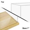 Clear Acrylic Display Case with Solid Wood Base for Trophy, Collectibles, Assemble Cube Display Box Stand Dust Proof Protection Showcase for Action Figures Toys - by BenchPro view 2