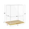Clear Acrylic Display Case with Solid Wood Base for Trophy, Collectibles, Assemble Cube Display Box Stand Dust Proof Protection Showcase for Action Figures Toys - by BenchPro view 3