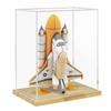 Clear Acrylic Display Case with Solid Wood Base for Trophy, Collectibles, Assemble Cube Display Box Stand Dust Proof Protection Showcase for Action Figures Toys - by BenchPro view 4