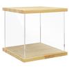 BenchPro Clear Acrylic Display Case for Trophy, Collectibles, Assemble Cube Display Box Stand Dust Proof Protection Showcase for Action Figures Toys. (1" Thick Wood, 15" H x 15" L x 15" D) view 1
