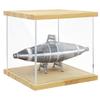 BenchPro Clear Acrylic Display Case for Trophy, Collectibles, Assemble Cube Display Box Stand Dust Proof Protection Showcase for Action Figures Toys. (1" Thick Wood, 15" H x 15" L x 15" D) view 2