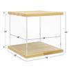BenchPro Clear Acrylic Display Case for Trophy, Collectibles, Assemble Cube Display Box Stand Dust Proof Protection Showcase for Action Figures Toys. (1" Thick Wood, 15" H x 15" L x 15" D) view 3