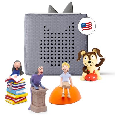 Toniebox 1 Audio Player Roald Dahl Bundle - Listen, Learn, and Play with One Huggable Little Box - Gray
