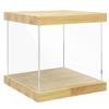 BenchPro Clear Acrylic Display Case for Trophy, Collectibles, Assemble Cube Display Box Stand Dust Proof Protection Showcase for Action Figures Toys. (1.75" Thick Wood, 15" H x 15" L x 15" D) view 1