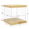 BenchPro Clear Acrylic Display Case for Trophy, Collectibles, Assemble Cube Display Box Stand Dust Proof Protection Showcase for Action Figures Toys. (1.75" Thick Wood, 15" H x 15" L x 15" D) view 3