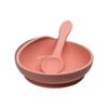 Baby Silicone Suction Bowl with Spoon (PINK) view 2