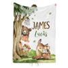 MDPrints Woodland Personalized Baby Blankets for Boys, Personalized Baby Gifts with Name, Customized Baby Blanket, Newborn Boy Gift, Soft Fleece view 3