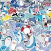 150 Pcs Cute Shark Stickers for Kids Toddlers Water Bottle Car Party Bags Resin Wall Phone Case Scrapbook Poster Vinyl Stickers Dcor view 1