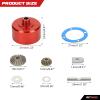 RCAWD Metal Diff Case for Arrma 1/7 Felony Fireteam Infraction Limitless Mojave 1/8 Karton Notorious Outcast Talion TLR Tuned Typhon Hopups Upgrade Parts(Red) view 2